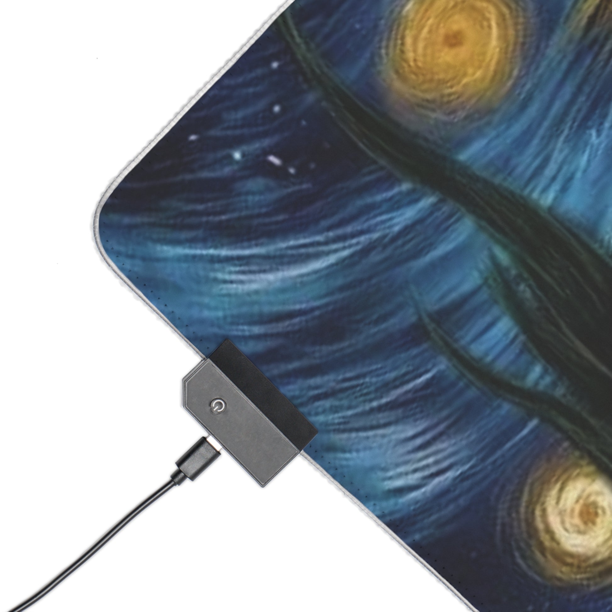 LED Gaming Mouse Pad with Starry Night Design, Colorful Mouse Mat, Desk Decor, Gamer Gift, Computer Accessories